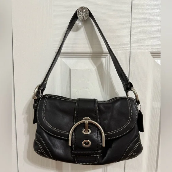 Coach | Bags | Vintage Coach 316 Mini Soho Black Leather Shoulder